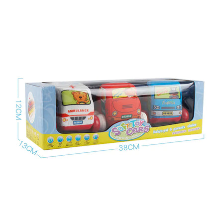 New Cartoon Fabric Toy Cars for Kids (Washable)