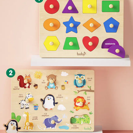 Montessori Shape Matching Puzzle Toy for Toddlers