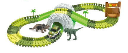 Electric Track Roller Coaster Toy with Dinosaur Cars
