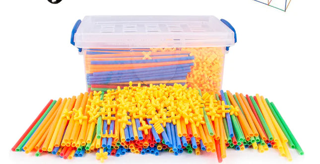 4D Space Straw Building Blocks for Creative Play