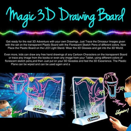 3D Flash Drawing Board - Multifunctional Color Toy