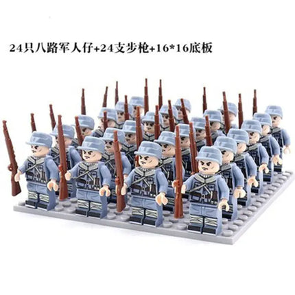 "New Cross-Border Building Block Army Figures Set (24 pcs)"