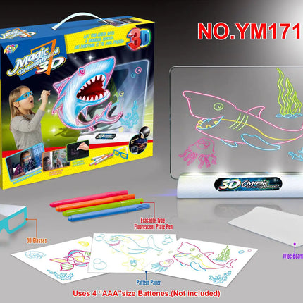 3D Flash Drawing Board - Multifunctional Color Toy