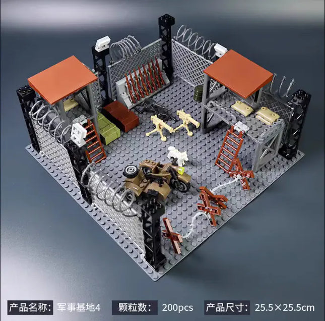 LEGO-Compatible WWII Military Base Building Set