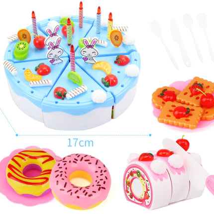 Kids Fruit Cutting Toy Set for Pretend Play Kitchen