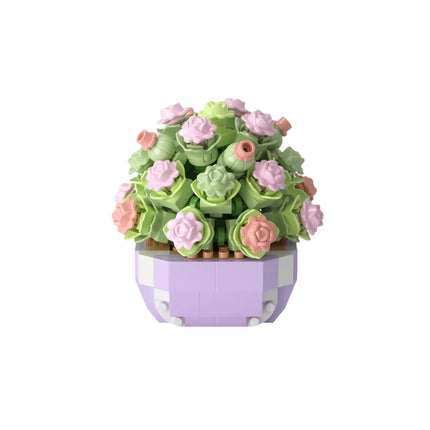 Faux Flower Series Succulent Garden Building Blocks