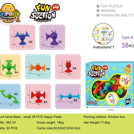 Bees Suction Cups Versatile Building Soft Blocks Toy