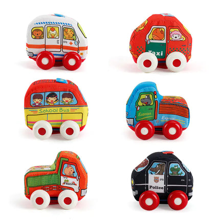 New Cartoon Fabric Toy Cars for Kids (Washable)
