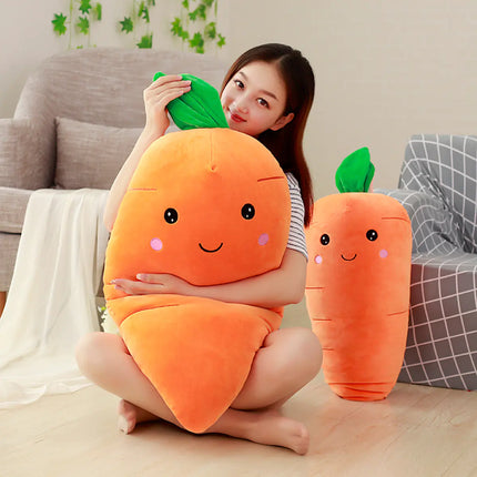 Carrot Plush Pillow with Down Cotton Filling