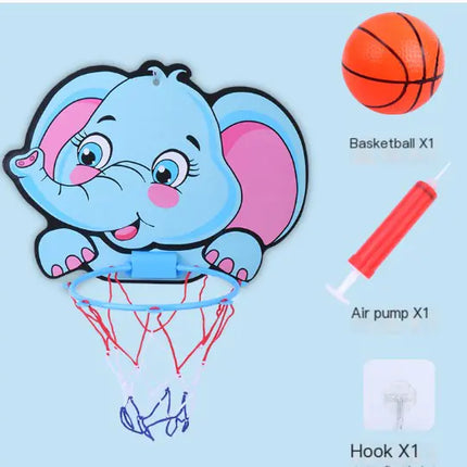 Wall-Mounted Indoor Basketball Hoop for Kids