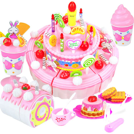 Kids Fruit Cutting Toy Set for Pretend Play Kitchen