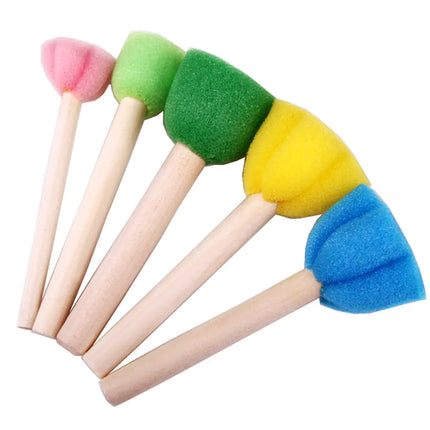 Creative Mini Sponge Brush Set with 5 Colorful Patterns