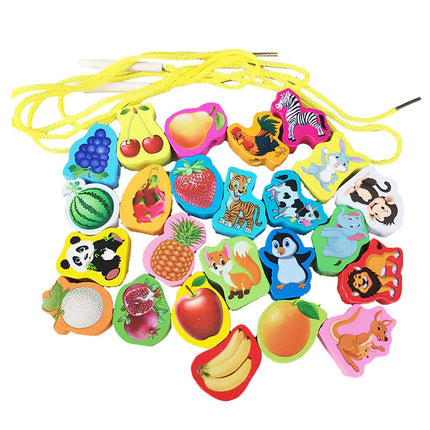 Wooden Bead Stringing Toy for Early Education