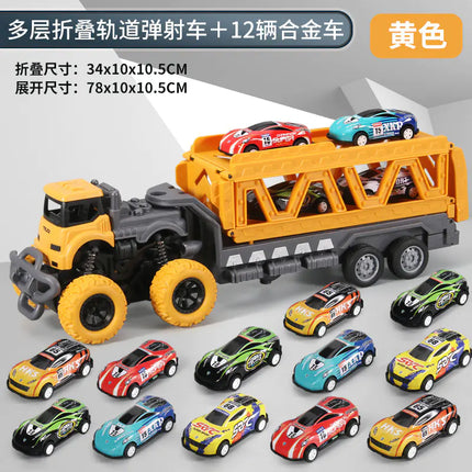 Large Transforming Truck with Storage for Boys' Toys