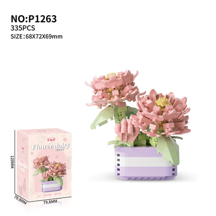 Faux Flower Series Succulent Garden Building Blocks