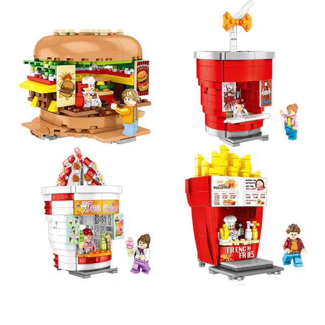 Senbao 601055-601058 Building Block Street Scene Set