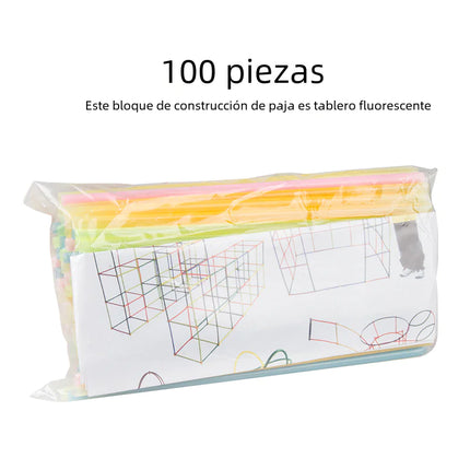 4D Space Straw Building Blocks for Creative Play