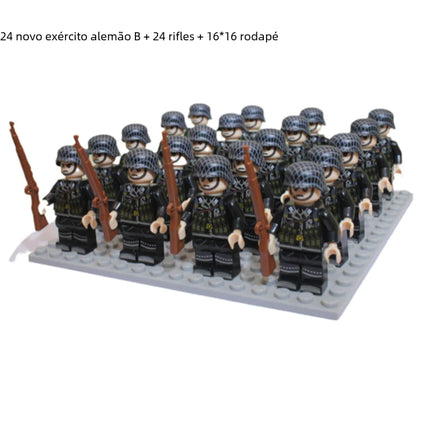 "New Cross-Border Building Block Army Figures Set (24 pcs)"