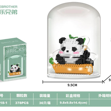 Chinese Panda Building Blocks Compatible with LEGO