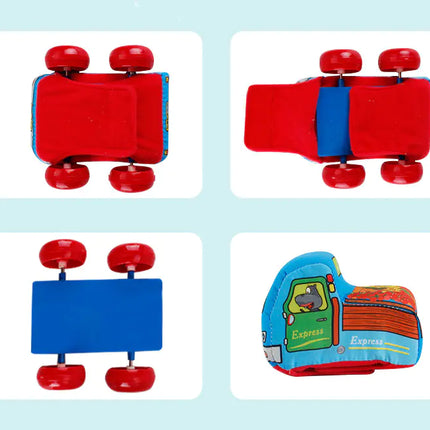 New Cartoon Fabric Toy Cars for Kids (Washable)