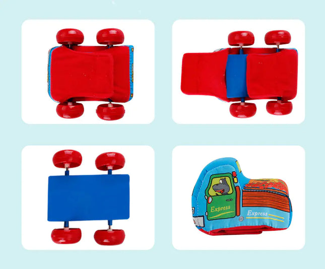 New Cartoon Fabric Toy Cars for Kids (Washable)