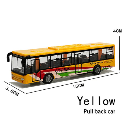 Children's Mini Alloy School Bus Model Toy Car