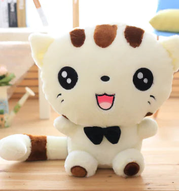 Plush Toy Big Face Cat Doll and Pillow